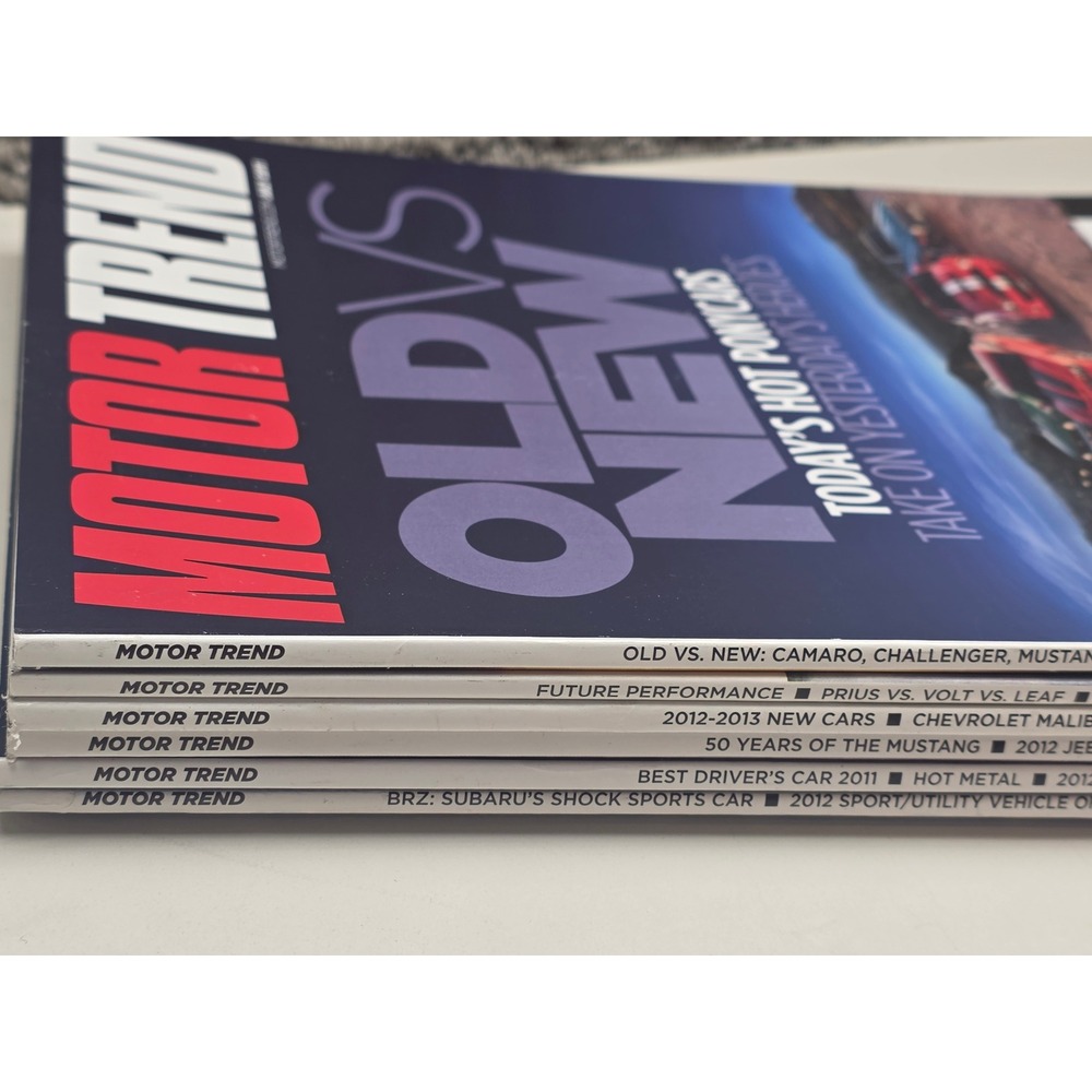 Motor Trend Magazine Lot 2011 July-Dec Vol 63 No 7-12 SUV of Year Pony Cars‎ 6pk